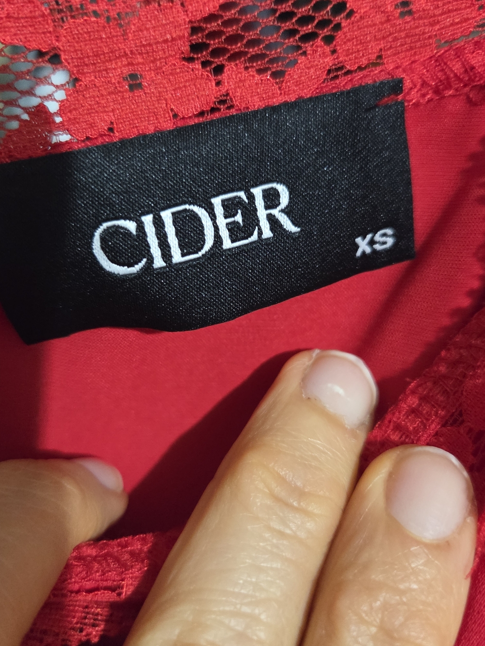 Cider Red Puff-Sleeve High-Low Ruffle Maxi Dress - Picture 3 of 5